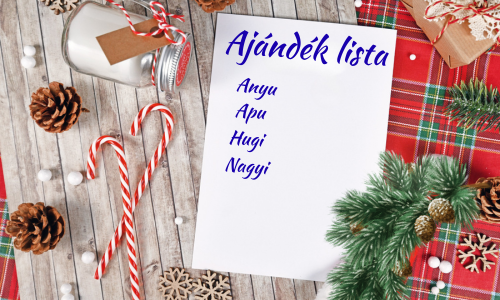Karácsonyi ajándék lista díszekkel