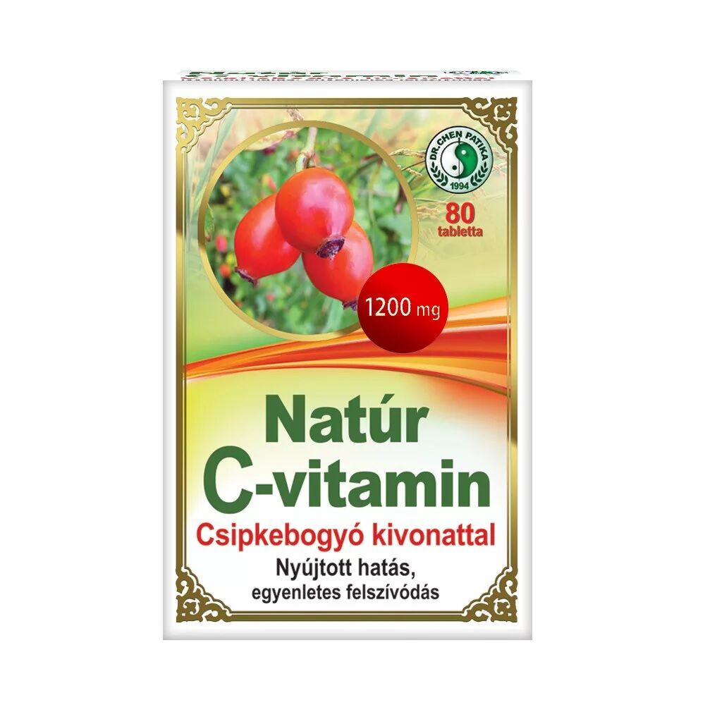 Dr. Chen Natúr C-vitamin csipkebogyóval 80 db