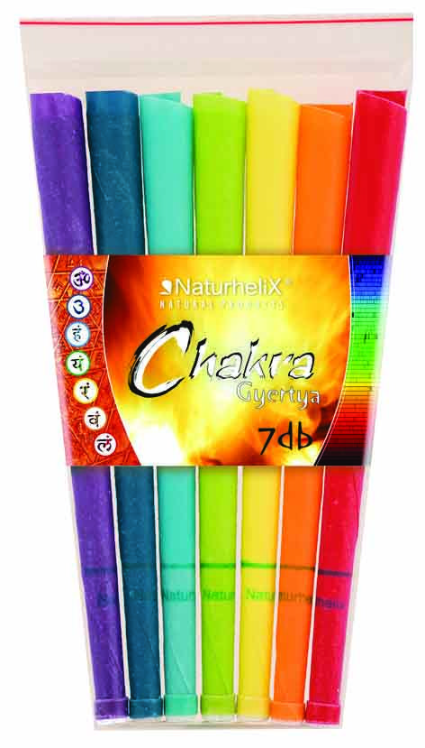 Naturhelix csakragyertya színsor 7 db