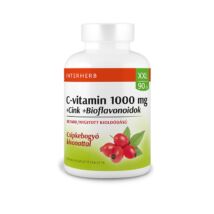 INTERHERB XXL C-vitamin 1000 mg+Cink+Bioflavonoidok tabletta 90 db