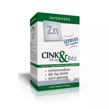 INTERHERB Szerves Cink 25 mg &amp; Réz tabletta 60 db