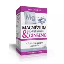 INTERHERB Szerves magnézium 250 mg &amp; B6-vitamin ginsenggel tabletta 30 db