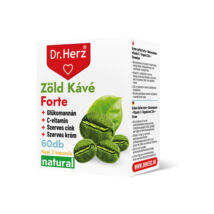 Dr. HERZ Zöld Kávé Forte + C-vitamin+Glükomannán kaspzula 60 db 