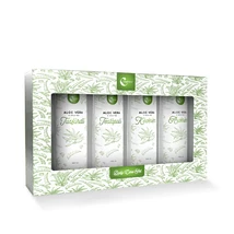 CHARLOTTE Aloe vera-Zöld tea karácsonyi kozmetikai ajándékcsomag 4 db-os