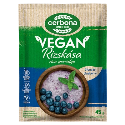 CERBONA Vegán Rizskása Áfonya 45 g