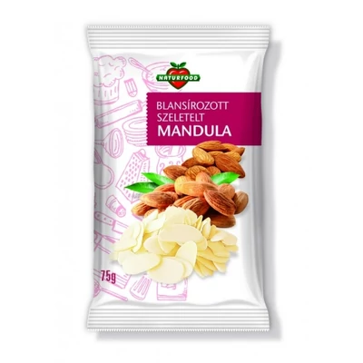 NATURFOOD Szeletelt mandula 75 g