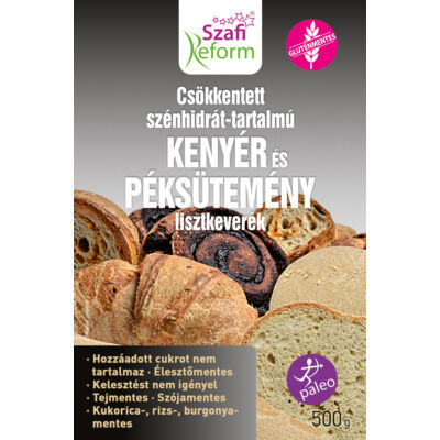 SZAFI REFORM Szénhidrát csökkentett Paleo kenyér és péksütemény lisztkeverék 500 g