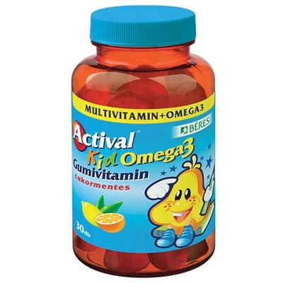 BÉRES ACTIVAL KID Omega-3 gumivitamin 30 db