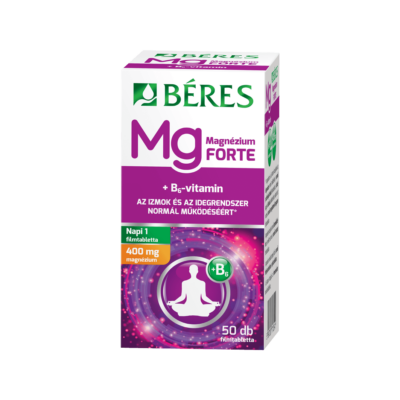 BÉRES Magnézium 400 mg+B6-Vitamin Forte tabletta 50 db