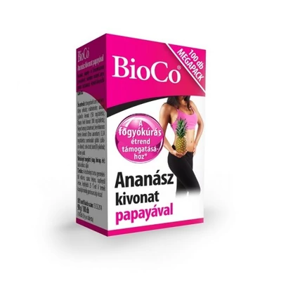 BIOCO Ananász kivonat papayával Megapack 100 db