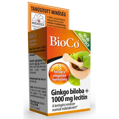 BIOCO Ginkgo Biloba+1000 mg Lecitin kapszula 90 db