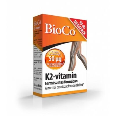 BIOCO K2 Vitamin tabletta 90 db