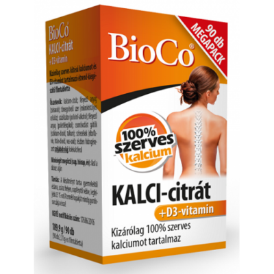 BIOCO Kalci-Citrát+D3-Vitamin filmtabletta 90 db