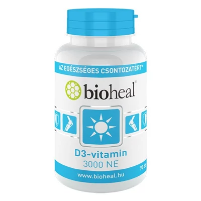 BIOHEAL D3-Vitamin 3000 NE lágykapszula 70 db