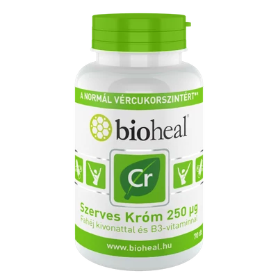 BIOHEAL Szerves Króm 250 μg B3-Vitaminnal filmtabletta 70 db