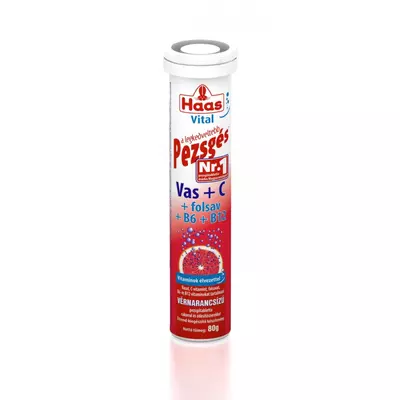 HAAS Vital Vas+C-vitamin Pezsgőtabletta 20 db