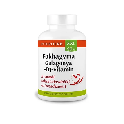 INTERHERB XXL Galagonya és fokhagyma tabletta 90 db
