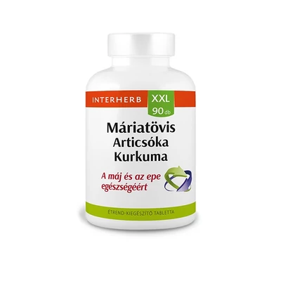 INTERHERB XXL Máriatövis-Articsóka-Kurkuma tabletta 90 db