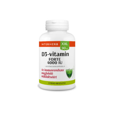 INTERHERB XXL D3-Vitamin 4000 IU Fortel kapszula 90 db