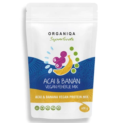 ORGANIQA Vegán Fehérje Mix - Acai-Banán 400 g