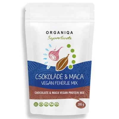 ORGANIQA Vegán Fehérje Mix - Csoki-Maca 200 g