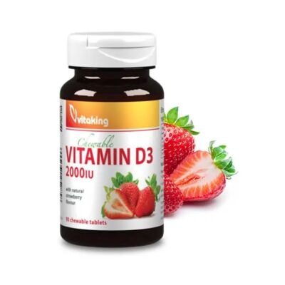 VITAKING D3-Vitamin 2000 NE Epres Rágótabletta 90 db