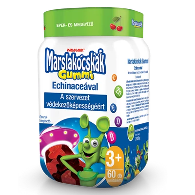 WALMARK Marslakócskák Gummi Multivitamin echinaceával 60 db