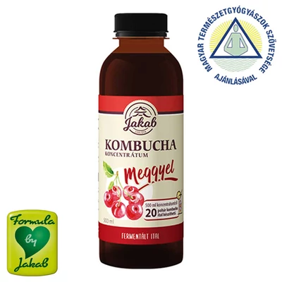 ZÖLDVÉR Jakab Kombucha tea koncentrátum Meggyel 500 ml