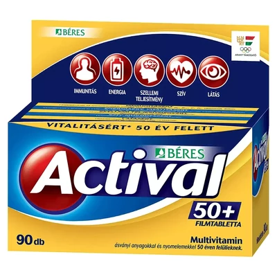 BÉRES ACTIVAL 50+ filmtabletta 90 db