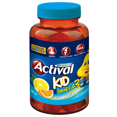 BÉRES ACTIVAL KID Omega-3 gumivitamin 50 db