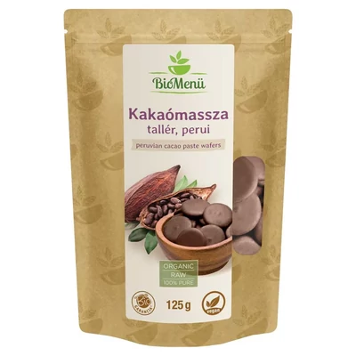 BIO MENÜ Bio Perui kakaómassza tallér 125 g