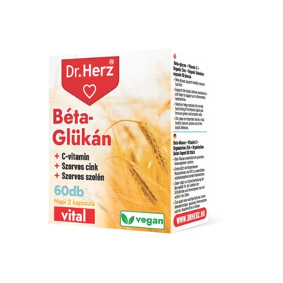 Dr. HERZ Béta-Glükán+Szerves Cink+Szelén+C-vitamin kapszula 60 db