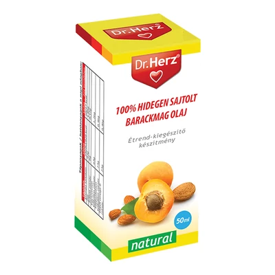 Dr. HERZ 100% Hidegen sajtolt Barackmag olaj 50 ml