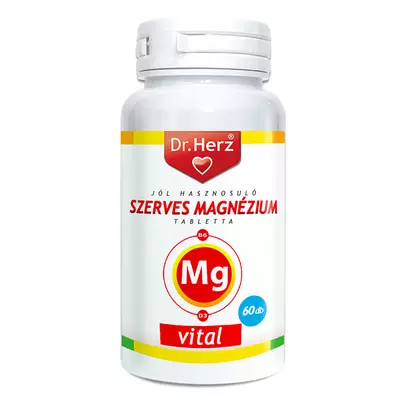 Dr. HERZ Szerves Magnézium+B6+D3-vitamin tabletta 60 db