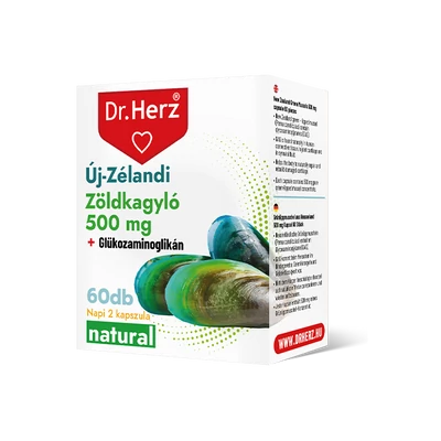 Dr. HERZ Új-Zélandi Zöldkagyló Kivonat 500 mg kapszula 60 db