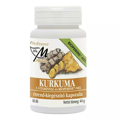 Dr. M Prémium Kurkuma kapszula C-vitaminnal 80 db