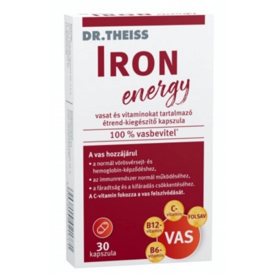 Dr. THEISS Iron Energy Vasat és vitaminokat tartalmazó kapszula 30 db