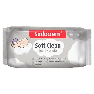 SUDOCREM Baba törlőkendő soft clean 55 db