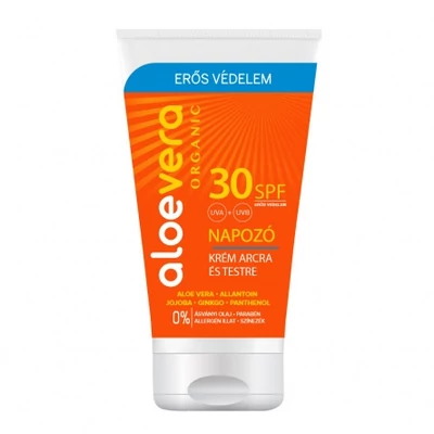 ALVEOLA Eredeti Aloe Vera napozó krém arcra és testre SPF30 - 150 ml