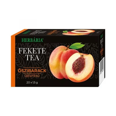 HERBÁRIA Fekete tea Őszibarack ízesítéssel 20 filter