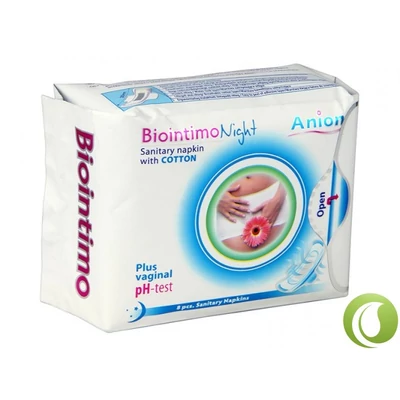 BIOINTIMO Night - Anionos éjszakai intim betét 8 db