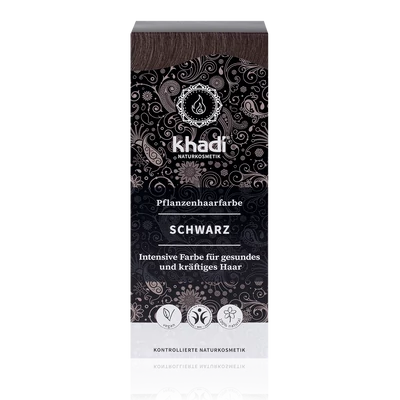 KHADI Növényi hajfesték por fekete 100 g