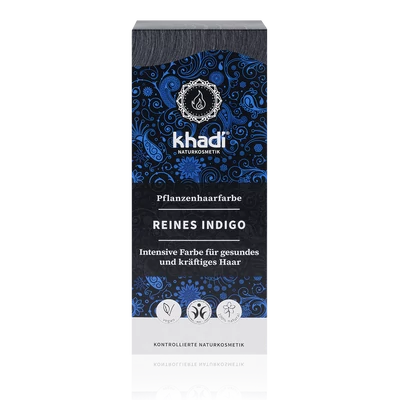 KHADI Növényi hajfesték por kékesfekete 100% indigó 100 g
