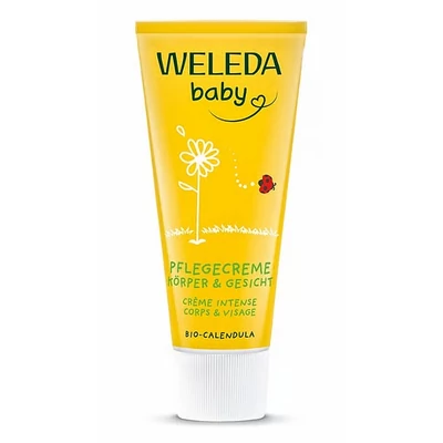 WELEDA Bio körömvirágos natúr babakrém arcra, testre 75 ml