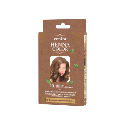 HENNA COLOR Hajszínezőpor Nr. 13 Mogyoróbarna 25 g