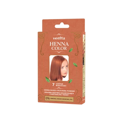 HENNA COLOR Hajszínezőpor Nr. 7 Rézvörös 25 g