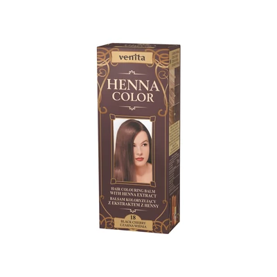 HENNA COLOR Krémhajfesték Nr. 18 Fekete Meggy 75 ml