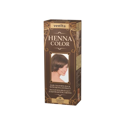 HENNA COLOR Krémhajfesték Nr. 14 Gesztenyebarna 75 ml
