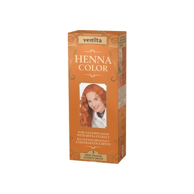 HENNA COLOR Krémhajfesték Nr. 3 Tűznarancs 75 ml