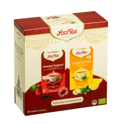 YOGI BIO Egészség terméseztesen karácsonyi ajándékcsomag tea szett 2x17 filter
